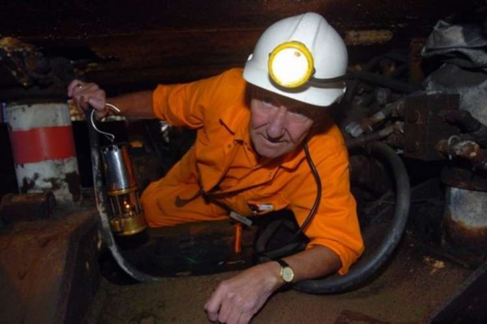 An image of a 1970s miner from Coalville, Eddie McAllister