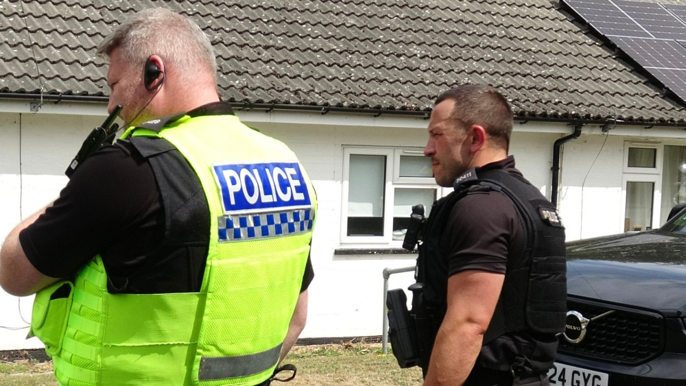 Police carried out a raid at an address on Hewetson Crescent in Macclesfield on Tuesday, July 28 (Credit: Warren Nesbit)