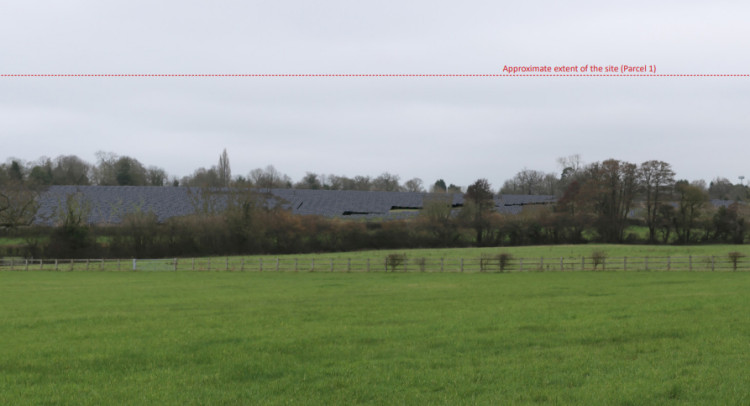 The solar farm would have been in place for 40 years, had it been approved (image via planning application)