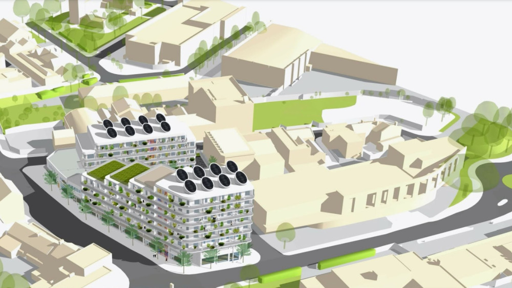 Plans to extend and convert two commercial buildings in Crewe town centre into 108 apartments (previously 117), have been approved (Photo: CEC Planning).