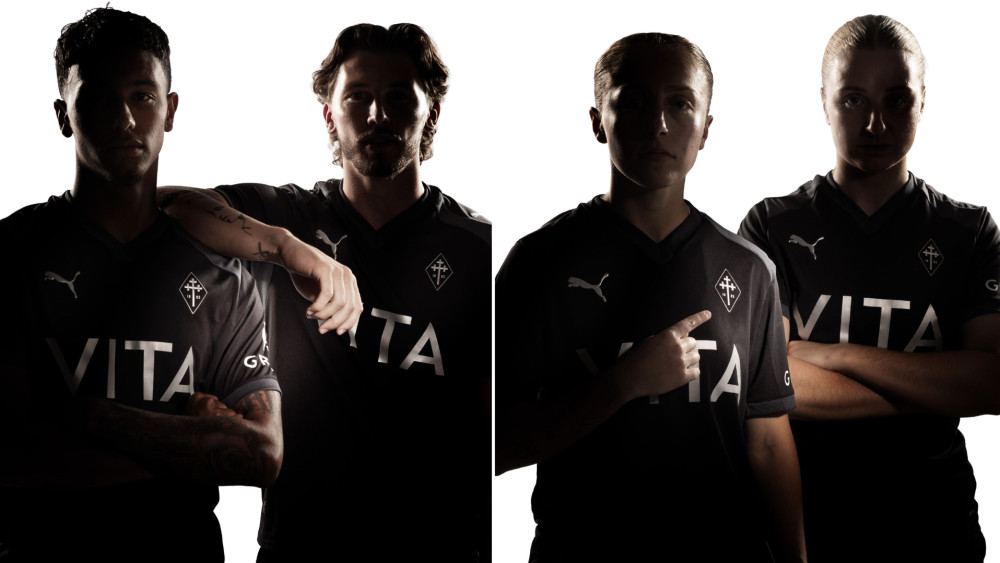 Stockport County have revealed their new away kit for the 2026/27 season - they'll be storming opposition stadiums in a sleek, minimalist black kit (Images - Stockport County)