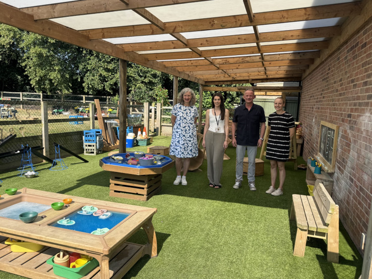 Goostrey Pre-School unveils transformed outdoor learning environment following grant. (Photo: Goostrey Pre-School)