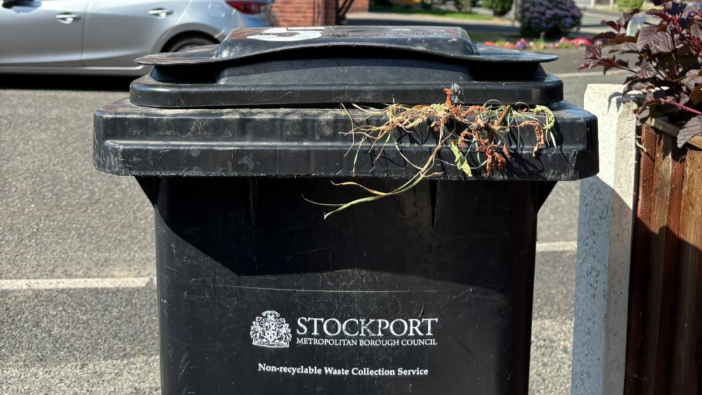 Bins will not be collected if the lid is open, Stockport Council has confirmed (Image - LDRS)