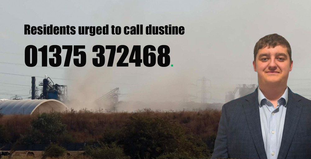 Cllr Bailey Scott has called on residents to report dust