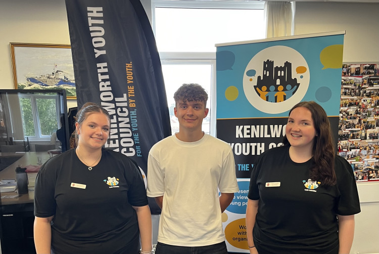 From left - Skye Tenpenny, Luke Franklin-Smith and Lily Thomas of Kenilworth Youth Council (image supplied)