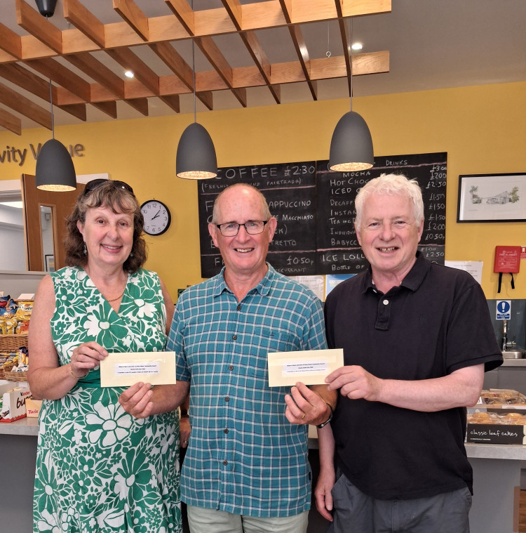 Rosalid Trigg St Vincent de Paul Society, Councillor Jon Cowpe and Trustee Chris Franks