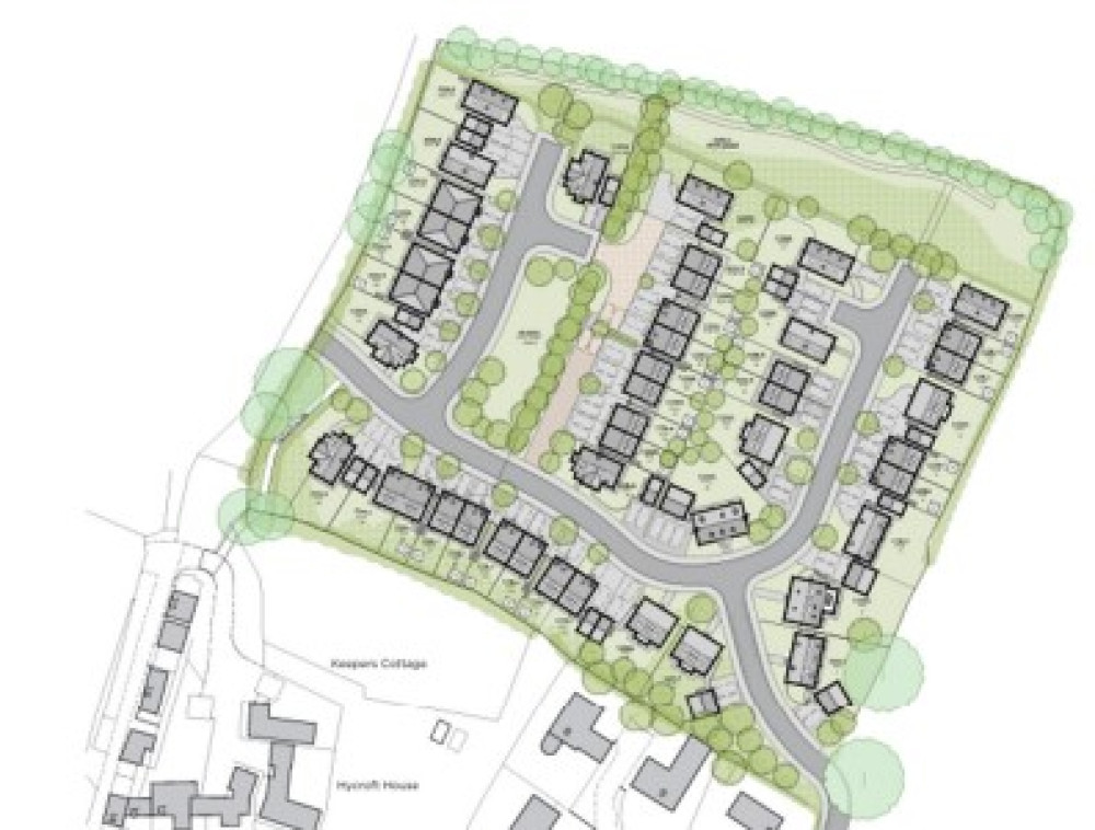 Outline for the planned homes in Billesden (image via planning application)
