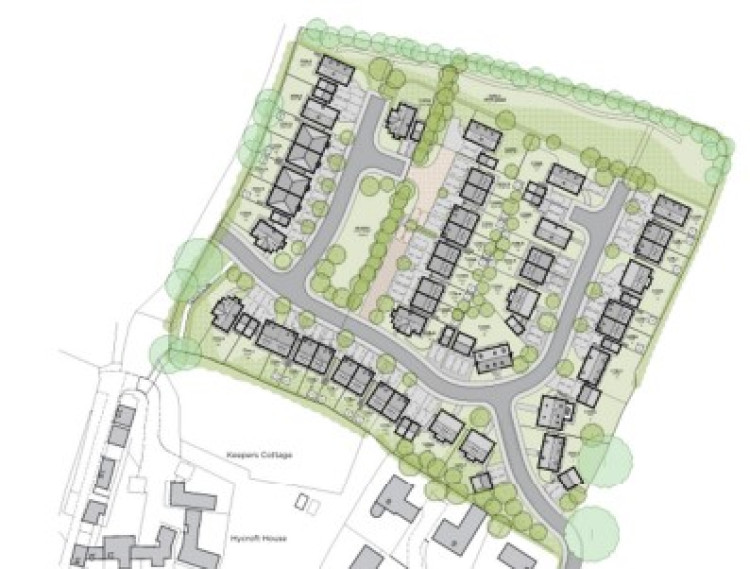 Outline for the planned homes in Billesden (image via planning application)