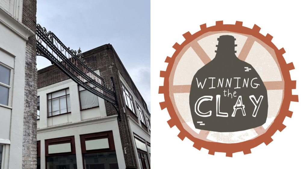 Ball clay was important to the growth of Stoke-on-Trent ceramics including Spode (left image via Nub News / right image via Rebecca Nunes and Winning the Clay)