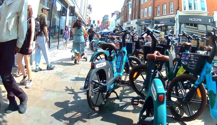 The local branch of the London Cycling Campaign said that bike stands were taken up by Forest e-bikes during Centre Stage (credit: Richmond Cycling Campaign).