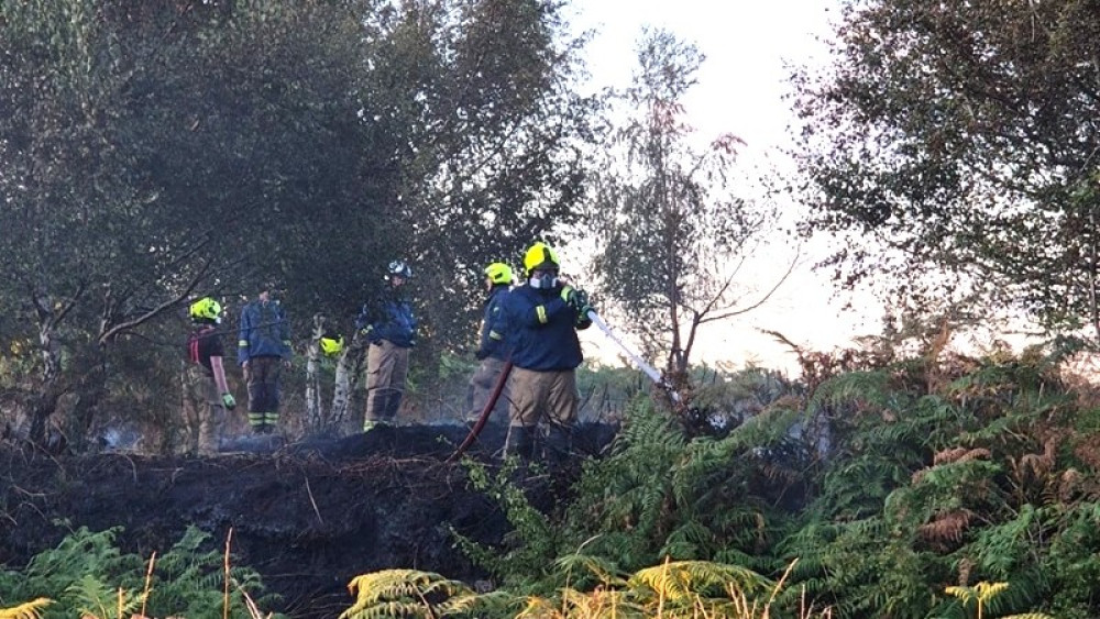 Crews at the scene (image via Staffordshire Fire and Rescue Service)