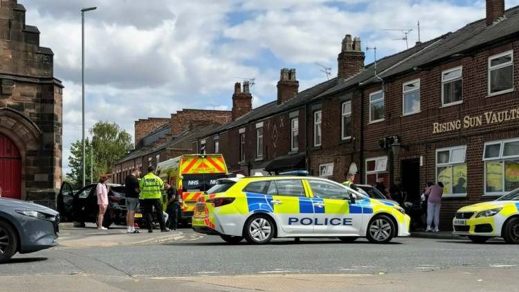 On Saturday 1 August, Cheshire Police were alerted to an incident on Earle Street, outside St Peter's Church (Photo: Supplied).