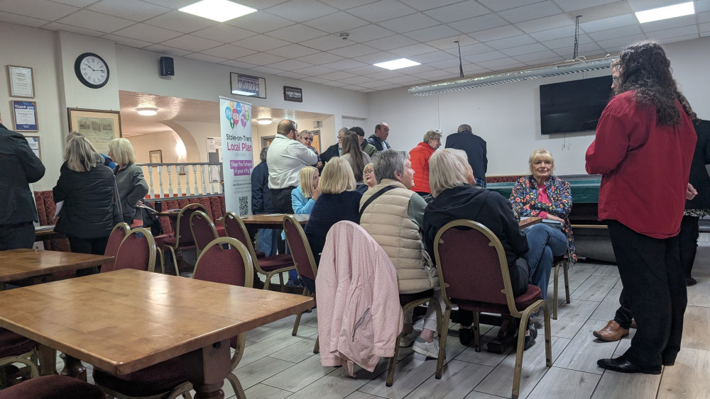 Local Plan Consultation at Baddeley Green WMC (image via LDRS)
