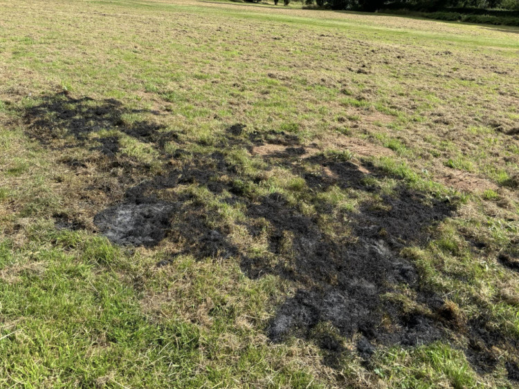 Scorch marks after a previous fire in Abbey Fields (image supplied)