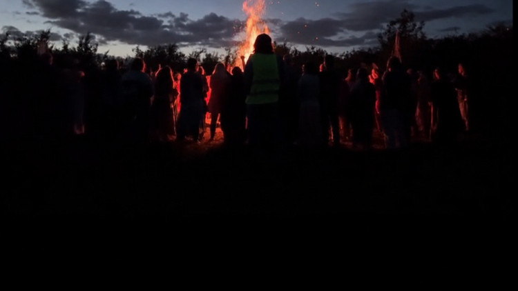 Organisers say they are sorry for going ahead with a Lammas fire during dry conditions. (Supplied) 