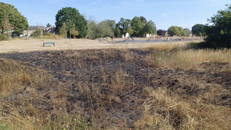 Fire services were called to several grassland fires across the borough over the weekend (Image via SMBC Facebook) 