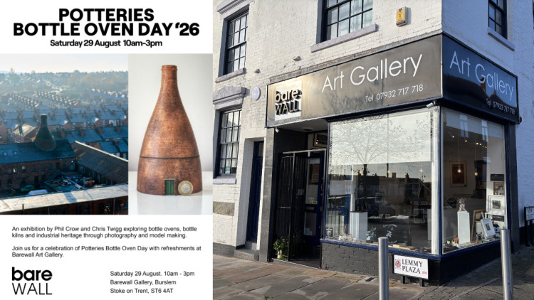Barewall Art Gallery will be marking Potteries Bottle Oven Day with a special exhibition (left image via Rocket Communications / right image via Nub News)