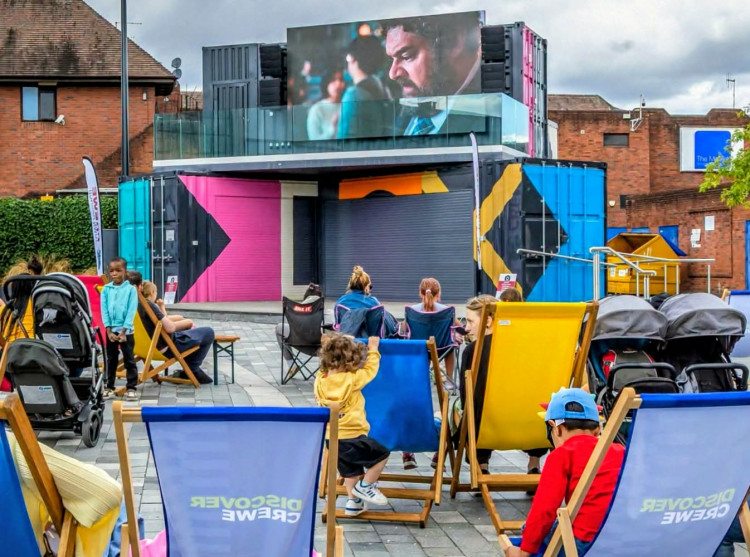 Crewe Town Council is hosting the Family Film Club on Lyceum Square every Saturday this August (Photo: CTC).