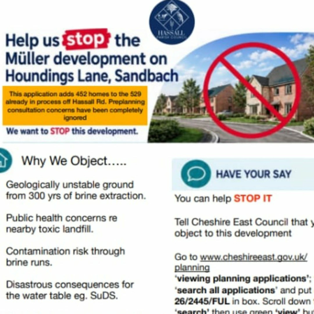 Campaigners fighting the plans have come up with a leaflet. (Photo: Malkins Bank Action Group)