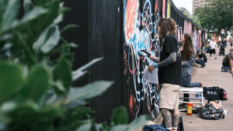 There's lots going on in Stoke this weekend including the Art Jam in Hanley (image via Stoke-on-Trent City Centre BID)