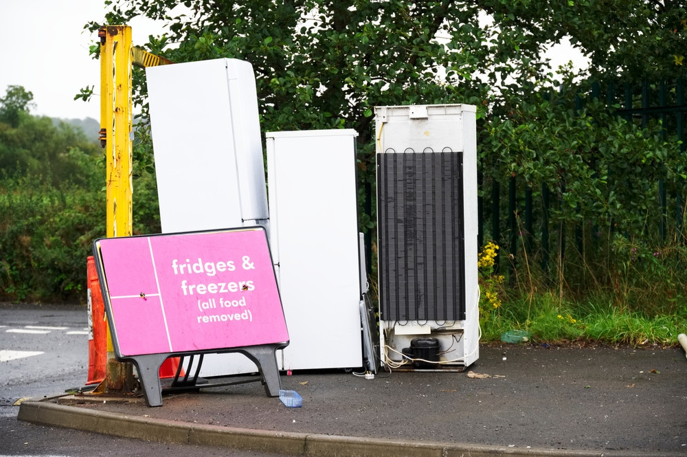 Warwickshire County Council says fridges and freezers can no longer be taken to its tips (image via WCC)