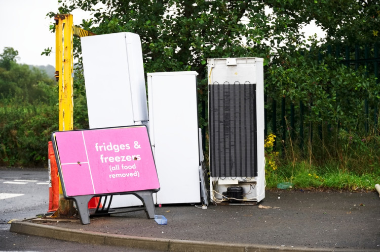 Warwickshire County Council says fridges and freezers can no longer be taken to its tips (image via WCC)