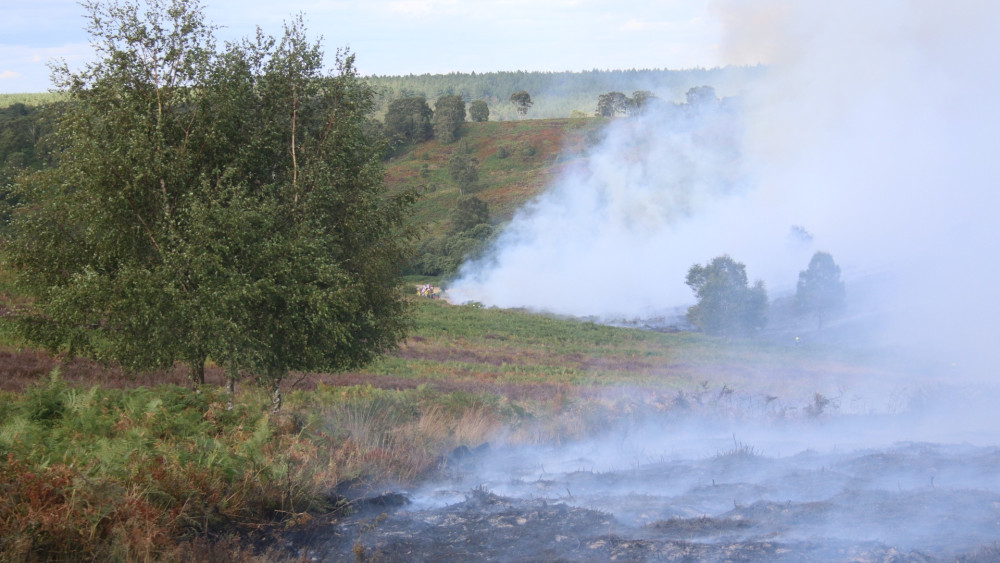 Crews were called to the scene yesterday afternoon (image via Staffordshire Fire and Rescue)