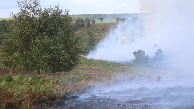 Crews were called to the scene yesterday afternoon (image via Staffordshire Fire and Rescue)
