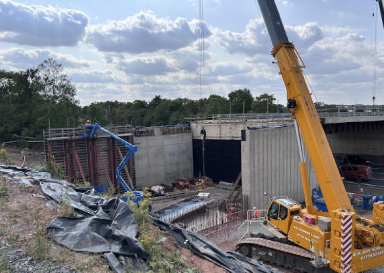 The A46 Stoneleigh Junction project progresses with the completion of four key support walls, paving the way for the next construction phase (image supplied) 