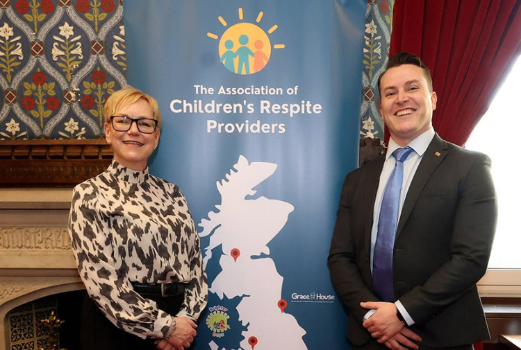 BOSP CEO Jodie Connelly with James McMurdock MP. 