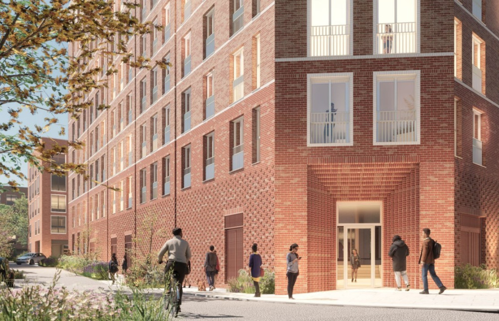 The redevelopment of the former Mell Square site will deliver more than 1,600 homes alongside other commercial spaces (Image via planning application)
