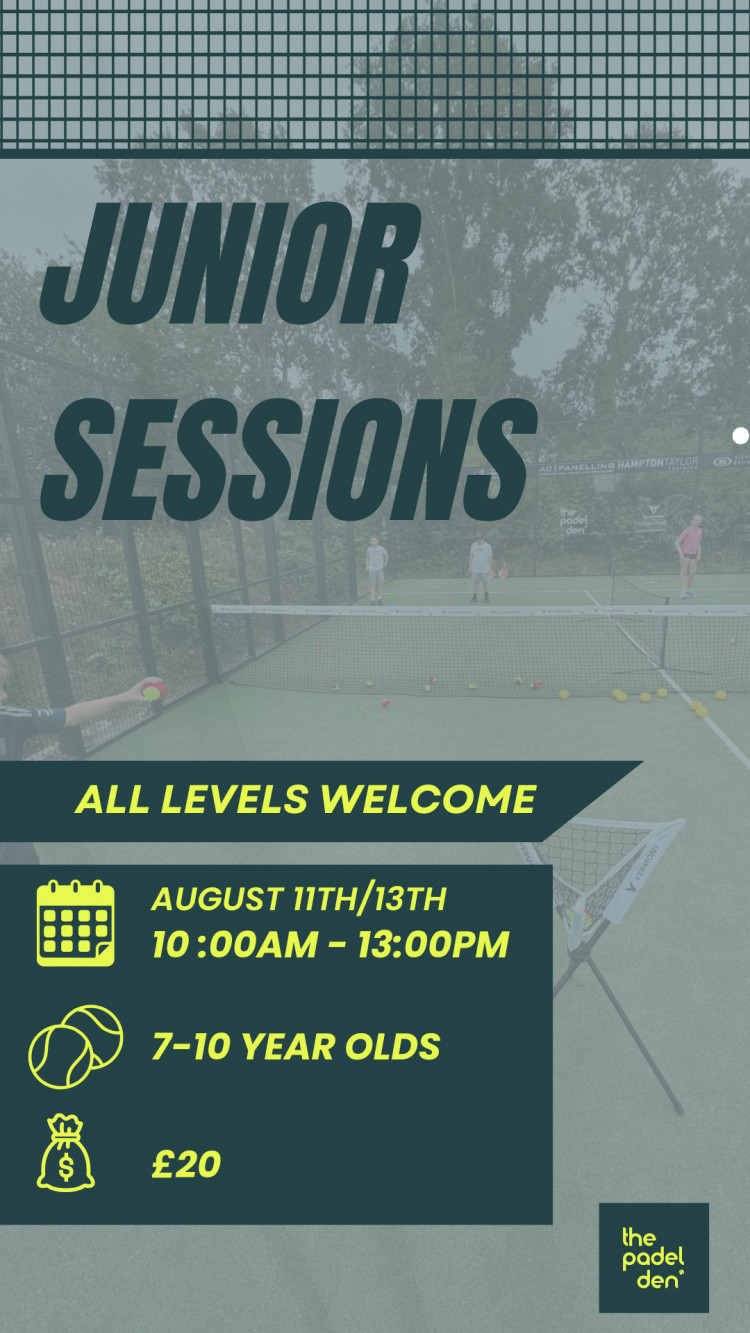 Junior Padel sessions 7-10 Years