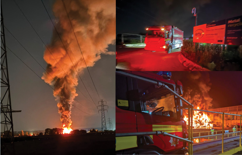 Scenes from the blaze. 