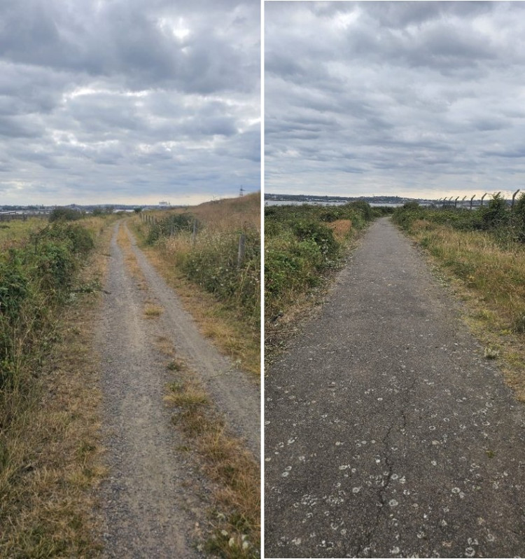 The improved coastal path.