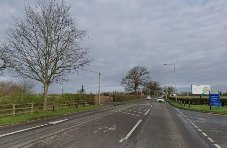 Cheshire Fresh Ltd has applied for outline permission to build up to 2,100 homes, including 30 per cent affordable, on land at Red Hall Farm, off Middlewich Road (Photo: Google).