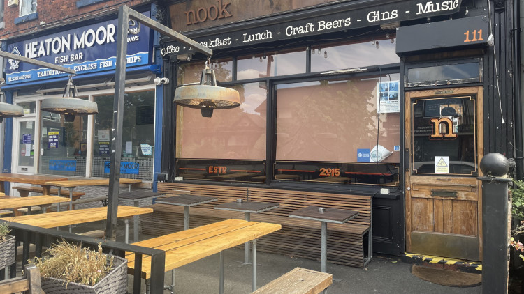 Nook, a bar and cafe based at 111 Heaton Moor Road, has closed its doors, citing the rising costs facing the hospitality industry (Image - Nub News)
