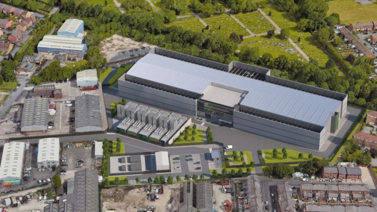 A new £350m data centre is being built in Reddish - company Kao says it could put Greater Manchester on the radar of ‘global technology firms’ (Image - Kao Data)