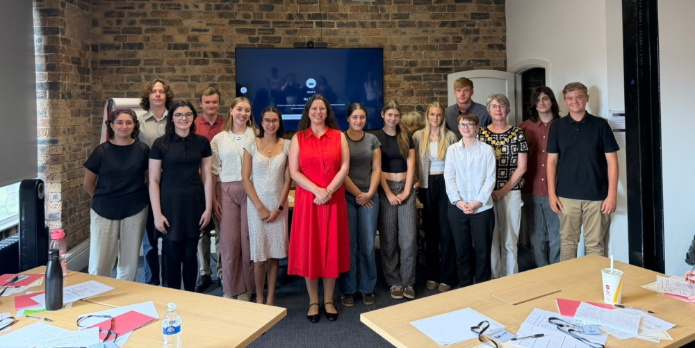 Congleton MP Sarah Russell recently welcomed local students to her constituency office as part of a summer school programme (Credit: Sarah Russell MP)