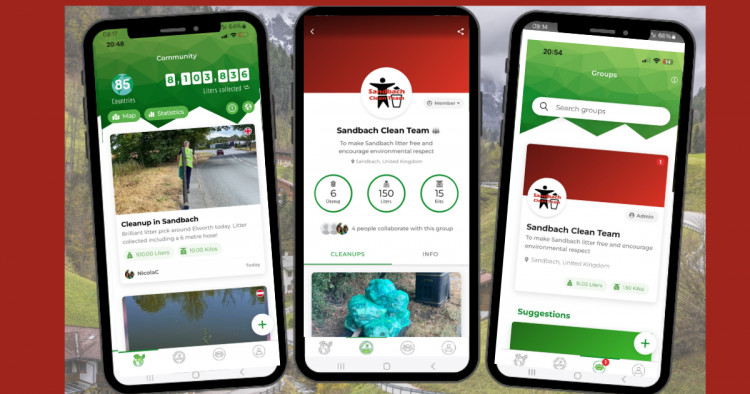 What the app looks like. (Image: Sandbach Clean Team)