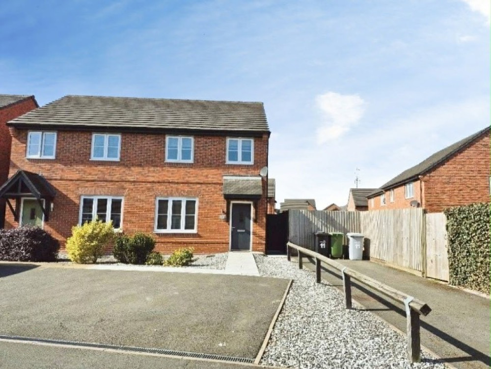 The three-bedroom semi-detached house on Joe Brown Close, Crewe (Photo: Stephenson Browne).