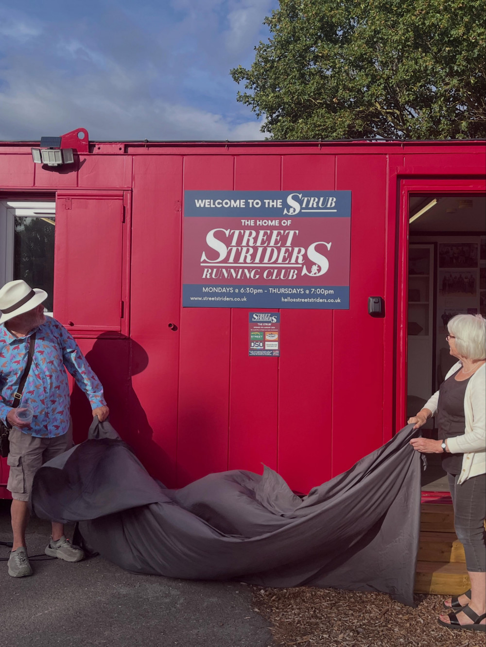 Cllr Peter Goater & Cllr Liz Leyshon formally open The Strub.  Photo credit - Jacqui Maxfield