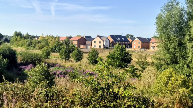 Crewe's Signaller's Croft development, as seen from the Crewe to Derby railway line (Photo: Ryan Parker).