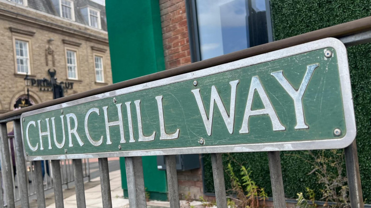 Police are investigating reports that  reported that a man had been assaulted and sexually assaulted in the Churchill Way area of the town (Credit: Nub News)