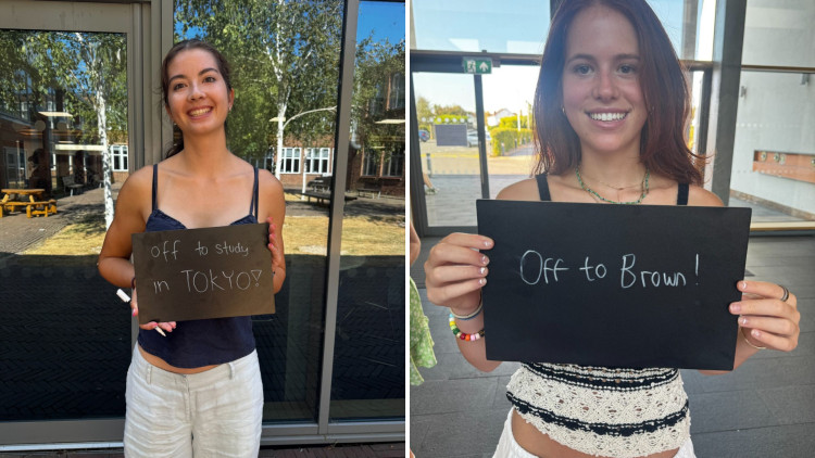 Hanna (left) will study Civil Engineering in Japan and Tilly is set to study Economics in the US (credit: Image supplied).