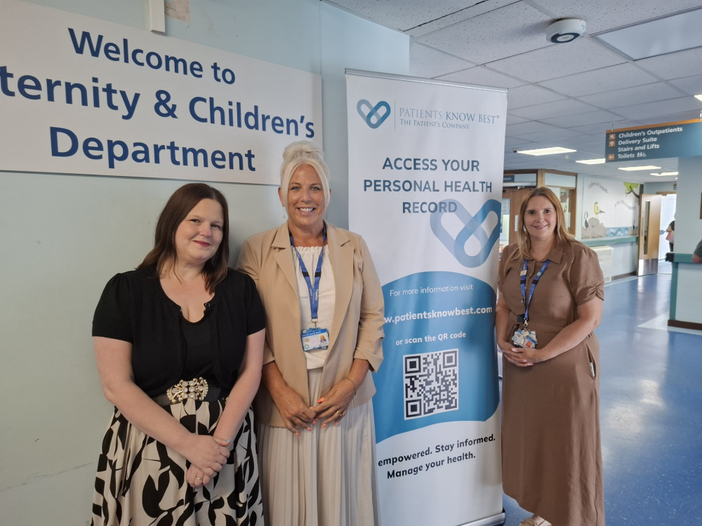 From left: Stacey Pearce - Southend Digital Midwife, Rebecca Scully, Broomfield Digital Midwife and Lisa Brocklehurst, Lead Digital Midwife