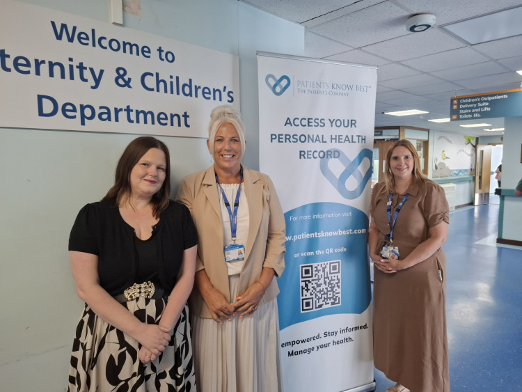 From left: Stacey Pearce - Southend Digital Midwife, Rebecca Scully, Broomfield Digital Midwife and Lisa Brocklehurst, Lead Digital Midwife