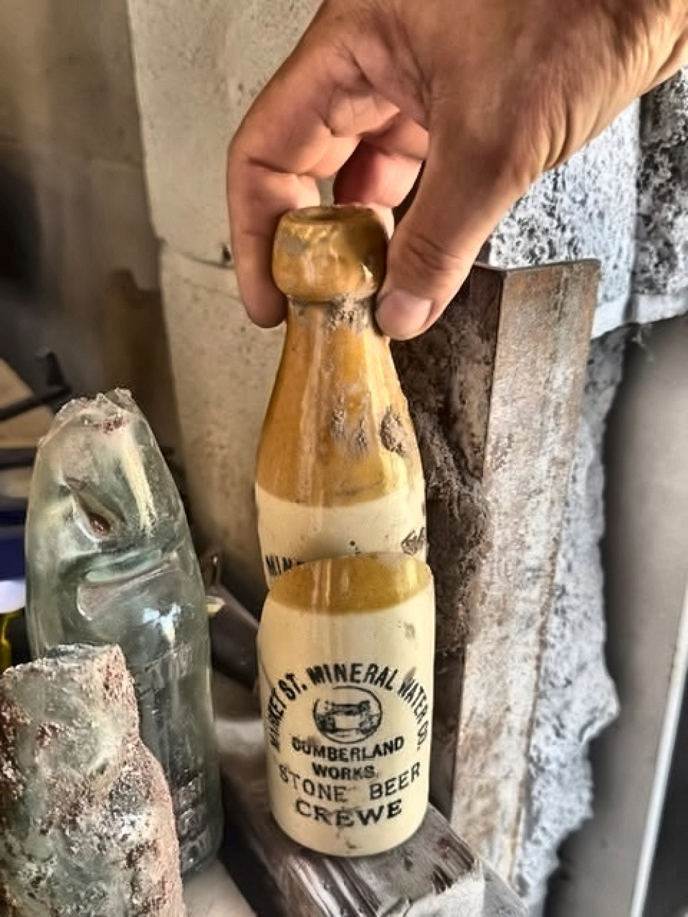 The stoneware bottle was discovered at Oxley’s Funeral Services, Market Street (Photo: Oxley's).