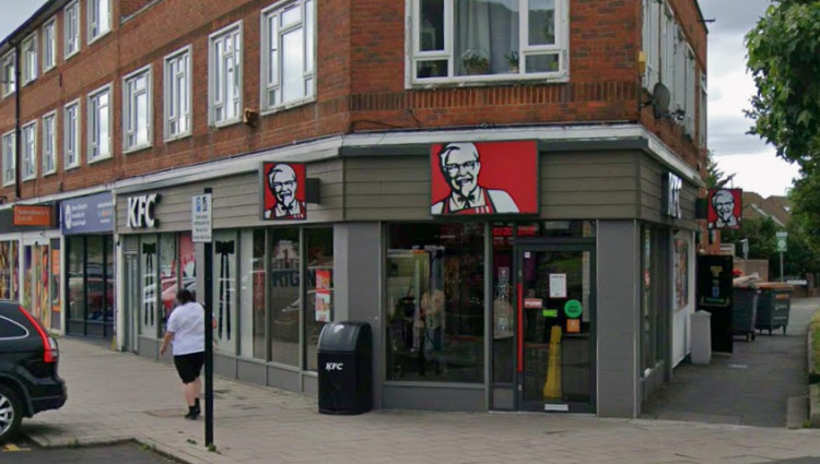 The KFC on North Parade, Chessington is facing backlash over its proposed operating hours (credit: Google Maps).