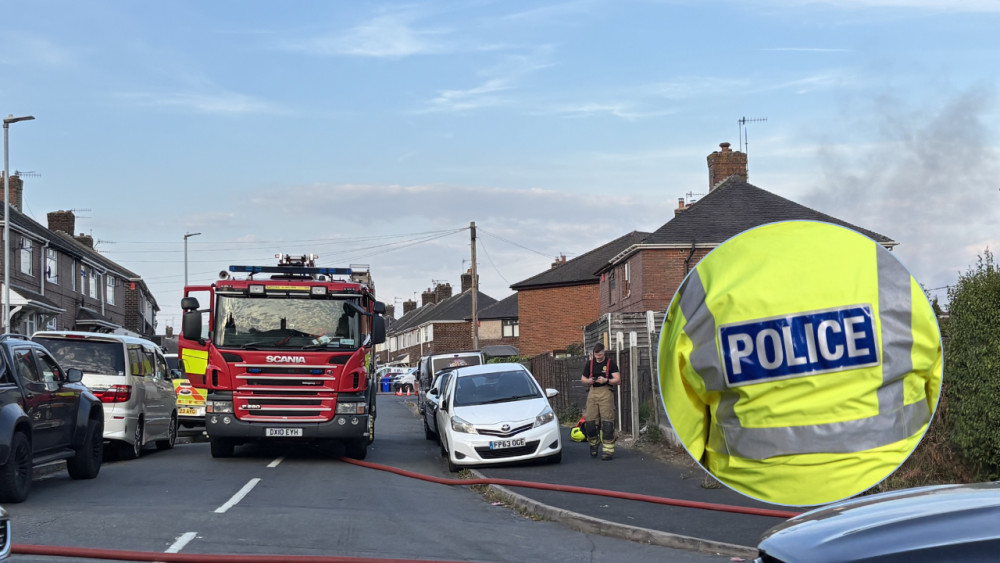 A 23-year-old man and a 24-year-old woman have both been arrested on suspicion of arson (main image via Nub News / inset image via pxfuel)