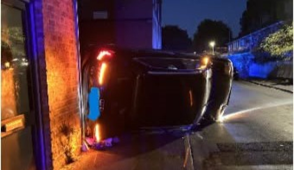 The crash happened on Wharf Street in Warwick (image via Warwick Police)